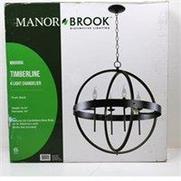 Manor Brook Timberline 4-Light Black Chandelier