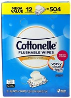 Cottonelle Flushable Cloths  8lb 504ct (12 Pack)