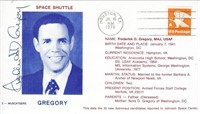 Frederick Gregory signed 1978 Space Shuttle commem