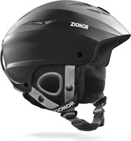 ZIONOR Ski Helmet - Black L for Adults