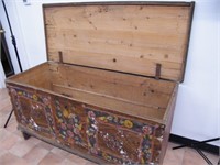 Antique Primitive Painted Blanket Chest