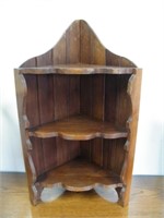 Small Walnut Corner Shelf