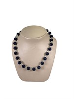 Lapis & Crystal  Beaded Necklace
