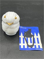 Owl Avon bottle & cat bookmark
