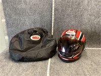 Bell Red Motorcycle Helmet with Bag