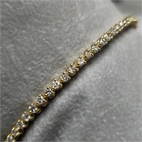 $10000 10K  8.75G,1.5Ct natural 60DiamondsBracelet