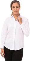 Chef Works womens Basic dress shirts, White, Large