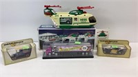 Hess Helicopter, Matchbox Model ps and Semi Truck