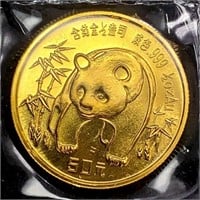 1986 China 1/2oz Gold Panda GEM BU
