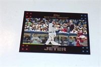 Topps Derek Jeter Baseball Card w/ Mickey Mantle