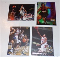 (4) Allen Iverson Basketball Cards - Fleer Rookie