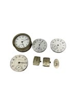 Lot of 7 Assorted Watch Movements & Dials