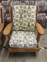 Old Wood Rocking Chair With Cushions