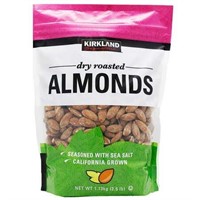 Kirkland Signature Dry Roasted Almonds  2.5 lbs