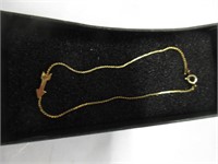 Gold ankle bracelet