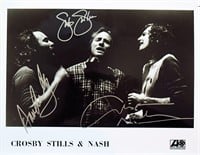 Crosby, Stills, & Nash signed promo photo