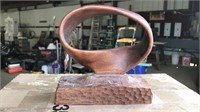 'MOEBIUS BAND' CARVED WALNUT BY PRYOR NEIL RANDALL