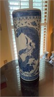 Blue and white ceramic oriental inspired