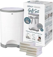 Diaper Dekor Classic Diaper Pail Gift Set - White