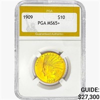 1909 $10 Gold Eagle PGA MS65+