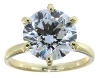 14kt Gold 5.28 ct VS Lab Diamond Solitaire Ring