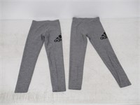 2-Pk Adidas Girl's XS Legging, Grey Extra Small