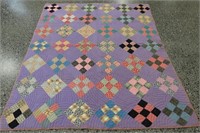Hand Stitched 9 Square Quilt