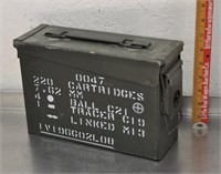 Metal military ammunition box