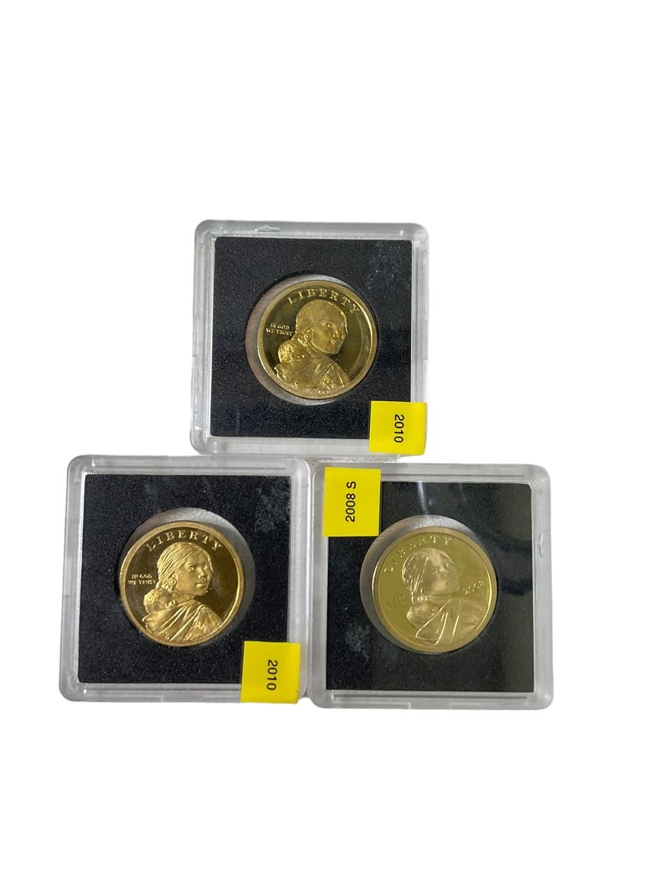 3 Sacagawea Dollar Coins