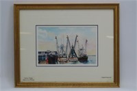 Mary Jager Chincoteague Watervolor Painting, Frame