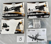 Testors Classics F4U-1 Corsair Kits, 4pk