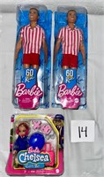 Two Ken Barbies, 1 Chelsea Barbie