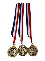 3 Olympic Torch Medal Ribbons