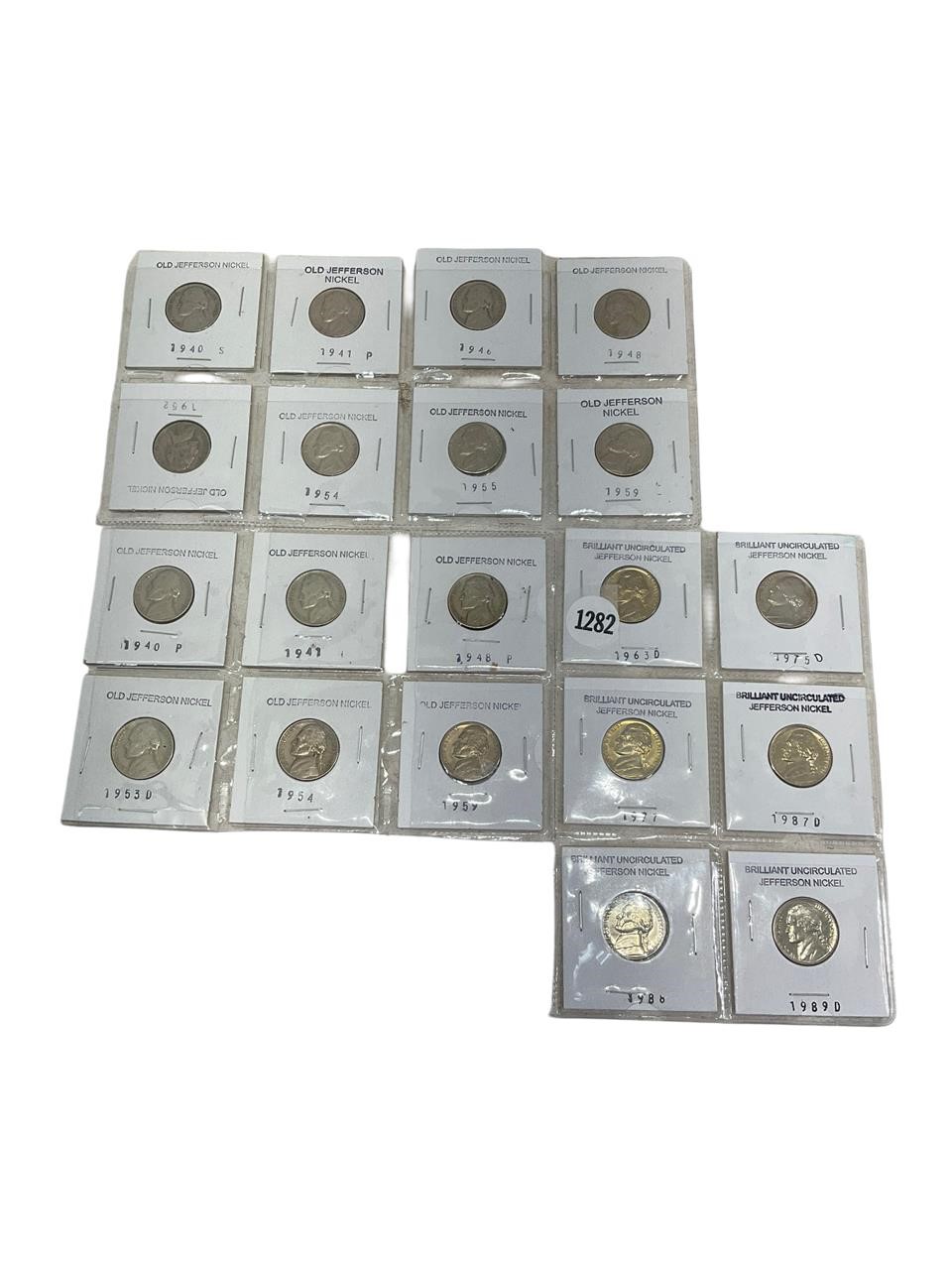 20 Assorted US Nickels