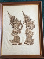 Thai Temple Rubbing on Rice Paper Picture