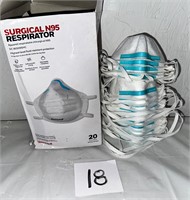 Honeywell Medical N95 Respirator Cup Mask, 20 pk