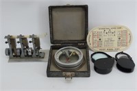 Surveying Compass, Cylinder Head, Morse Code Disc,