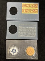 1972 Bicentennial Commemorative Medal with Stamps