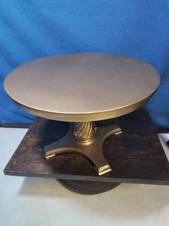 Gold doll furniture table 6 inches tall 9 inches