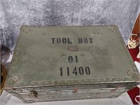 Vintage Army Tool Box 18"x15"x29"