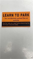 Learn To Park Biz Card Size