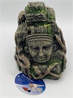 Cambodian Rock Face Aquarium Resin Ornament 8” H