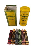 Vintage Emergency Crayon Candle