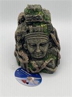 Cambodian Rock Face Aquarium Resin Ornament 8” H