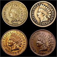 [4] Indian Head Cents [1861, 1864, 1867, 1888]