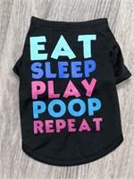 XS Eat Sleep Play Poop Repeat Tee Shirt 9”L x 6”
