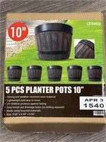 10” 5 Piece Planter Pots