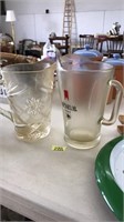 MICHELOB BEER & GLASS PITCHERS (2)