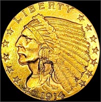 1914 $5 Gold Half Eagle UNCIRCULATED