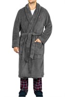 Tommy Hilfiger Men's SM Robe, Grey,